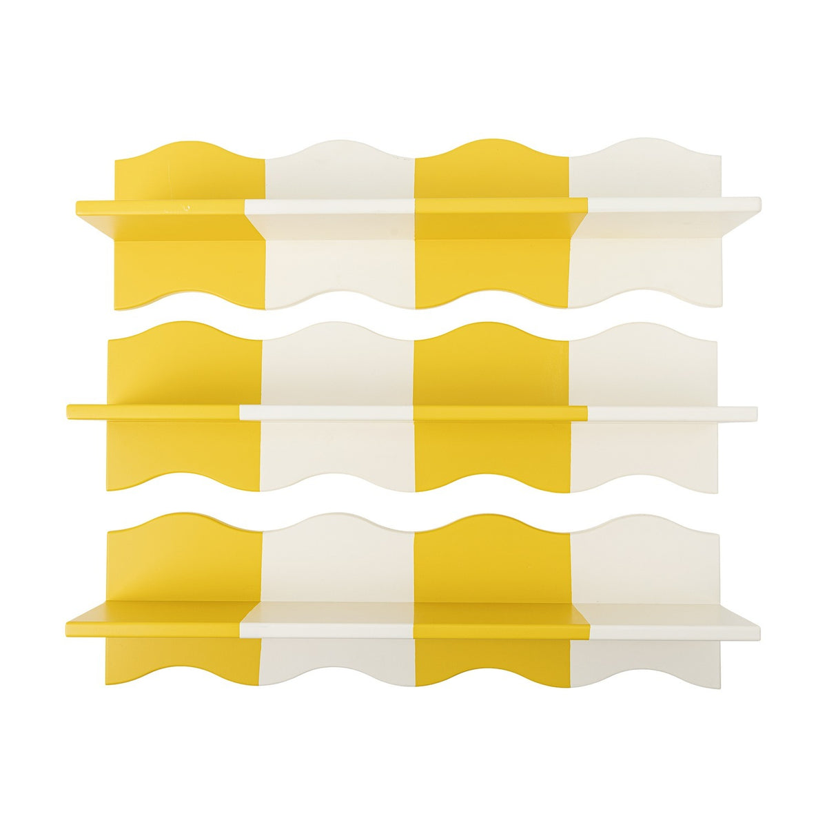 Bubbi Wavy Wall Shelf - Yellow