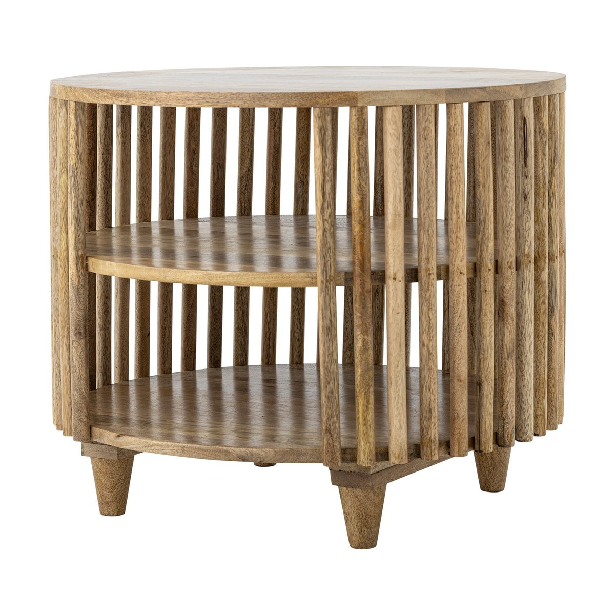 Sali Round Wooden Coffee Table - Brown