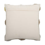 Somma Wool Cushion in Natural, shown reverse side with plain cream cotton back panel and concealed fastening, photographed on a white background.