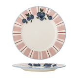 Carry Striped Stoneware Side Plates Set of 4 - Pink