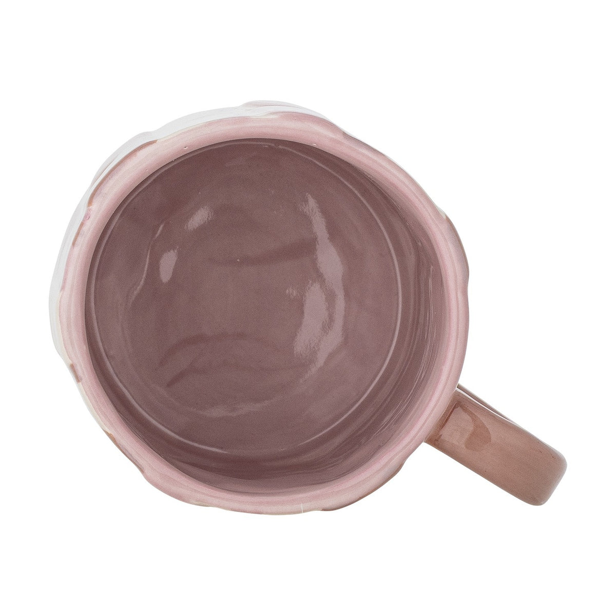 Saul Embossed Stoneware Mugs 235ml Set of 4 - Pink