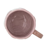 Saul Embossed Stoneware Mugs 235ml Set of 4 - Pink