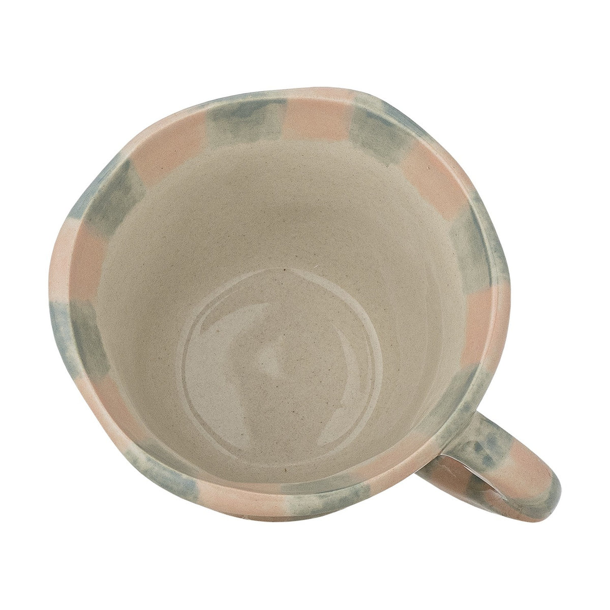 Nini Green Striped Stoneware Cup 110ml - Multi