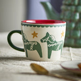 Siffer Star Stoneware Christmas Mugs 300ml Set of 2 - Multi