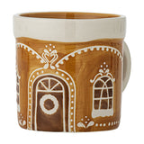 Gina Stoneware Christmas Mugs 250ml Set of 4 - Brown
