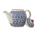Karine Floral Stoneware Teapot 900ml - Blue