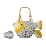Wrenna Fish Stoneware Teapot with Strainer 800ml - Multi