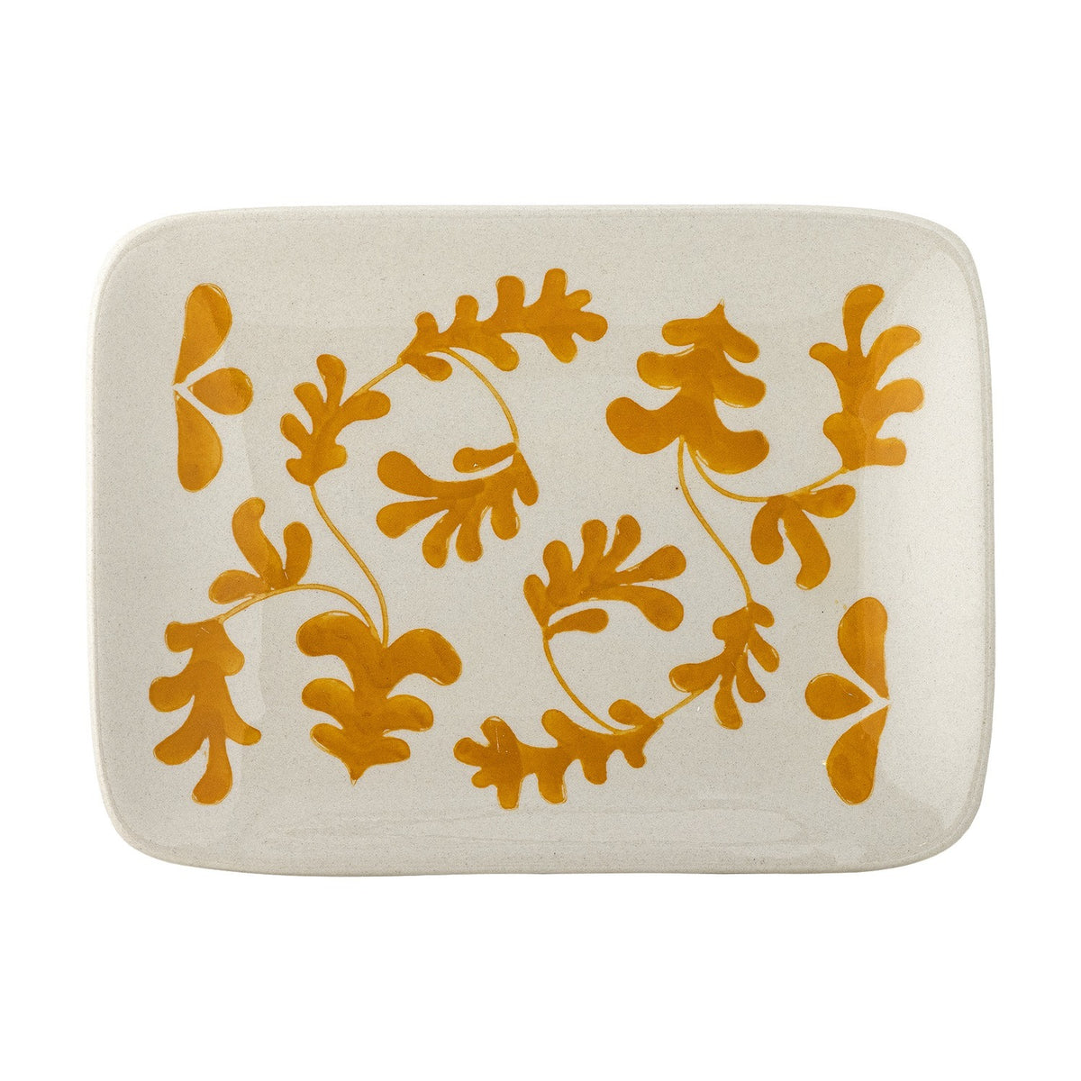 Fauni Leaf Stoneware Plate - Cream