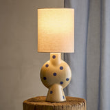 Sergio Dotted Stoneware Table Lamp - Brown