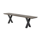 Maldon Wooden Bench - Brown