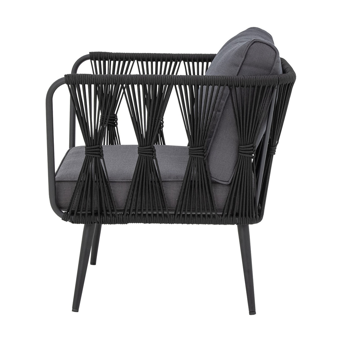 Pavone Fire-resistant Iron Garden Chair - Black