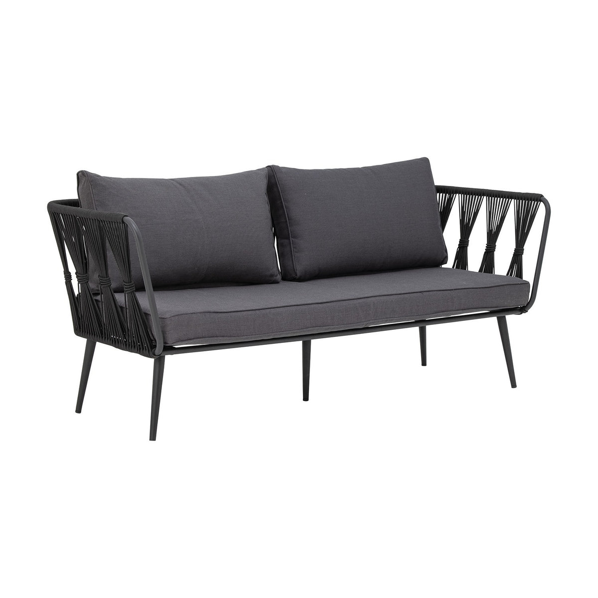 Pavone Fire-resistant Iron Garden Sofa - Black