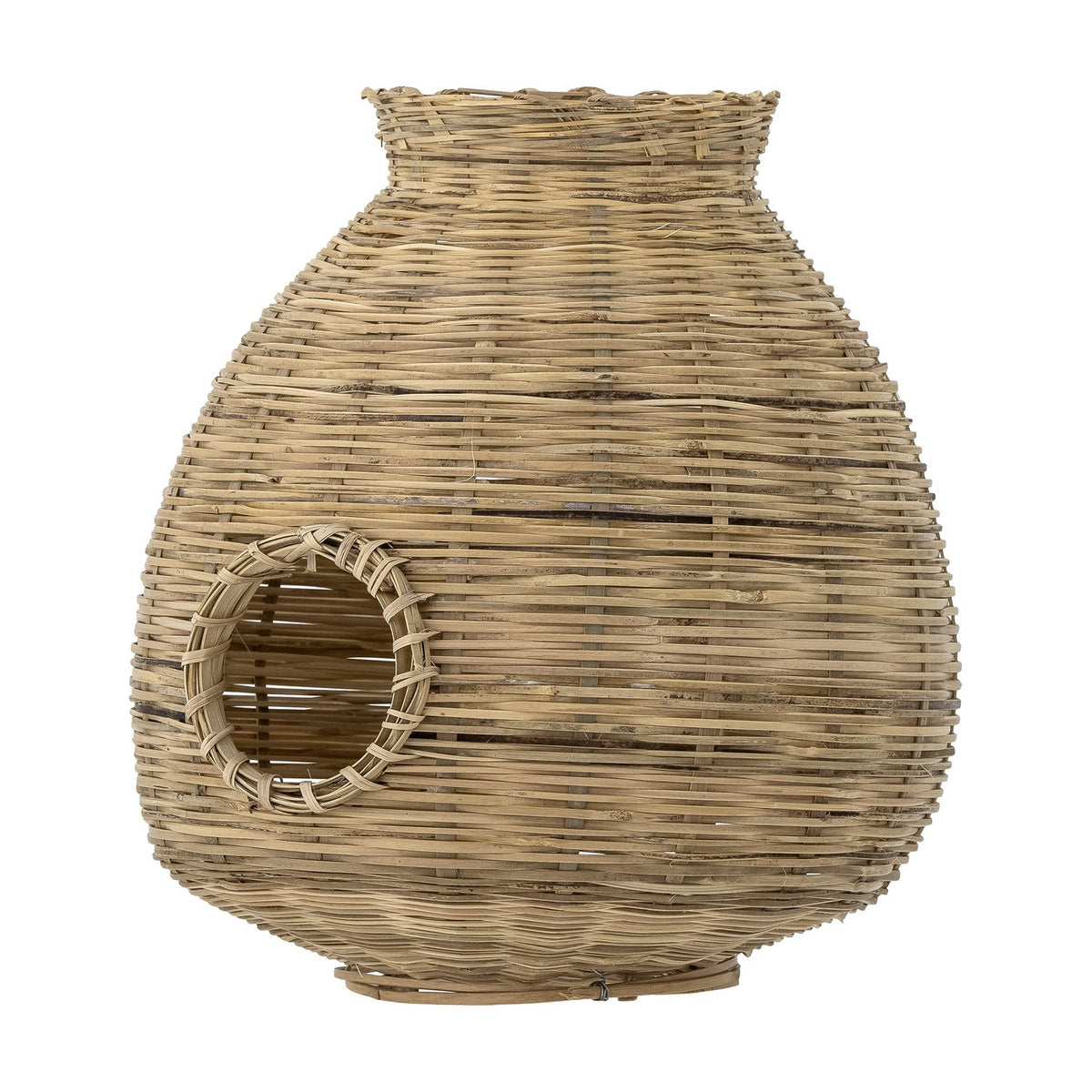 Ottine Round Bamboo Outdoor Lantern - Natural