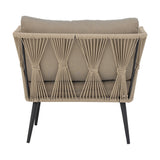 Pavone Fire-resistant Iron Garden Chair - Beige