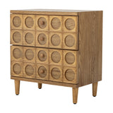 Vester Geometric Chest of Drawers - Brown