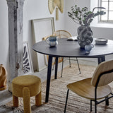 Peron Round Wooden Dining Table - Black