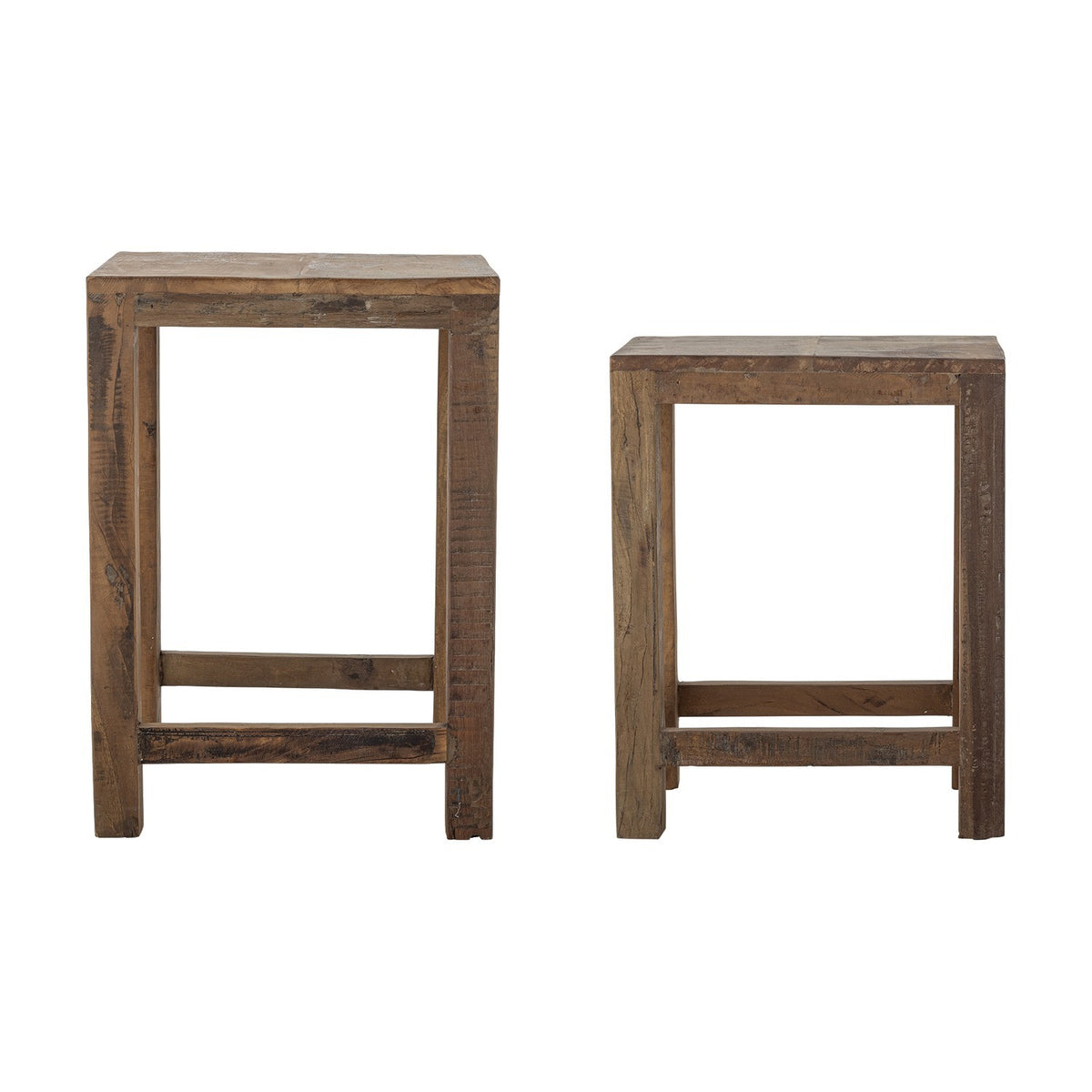 Galen Wooden Side Tables Set of 2 - Brown