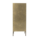 Saone Glass Cabinet - Brass