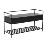 Abelone Wooden Bench - Black