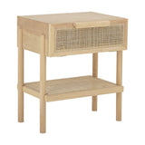 Manon Wooden Side Table - Beige