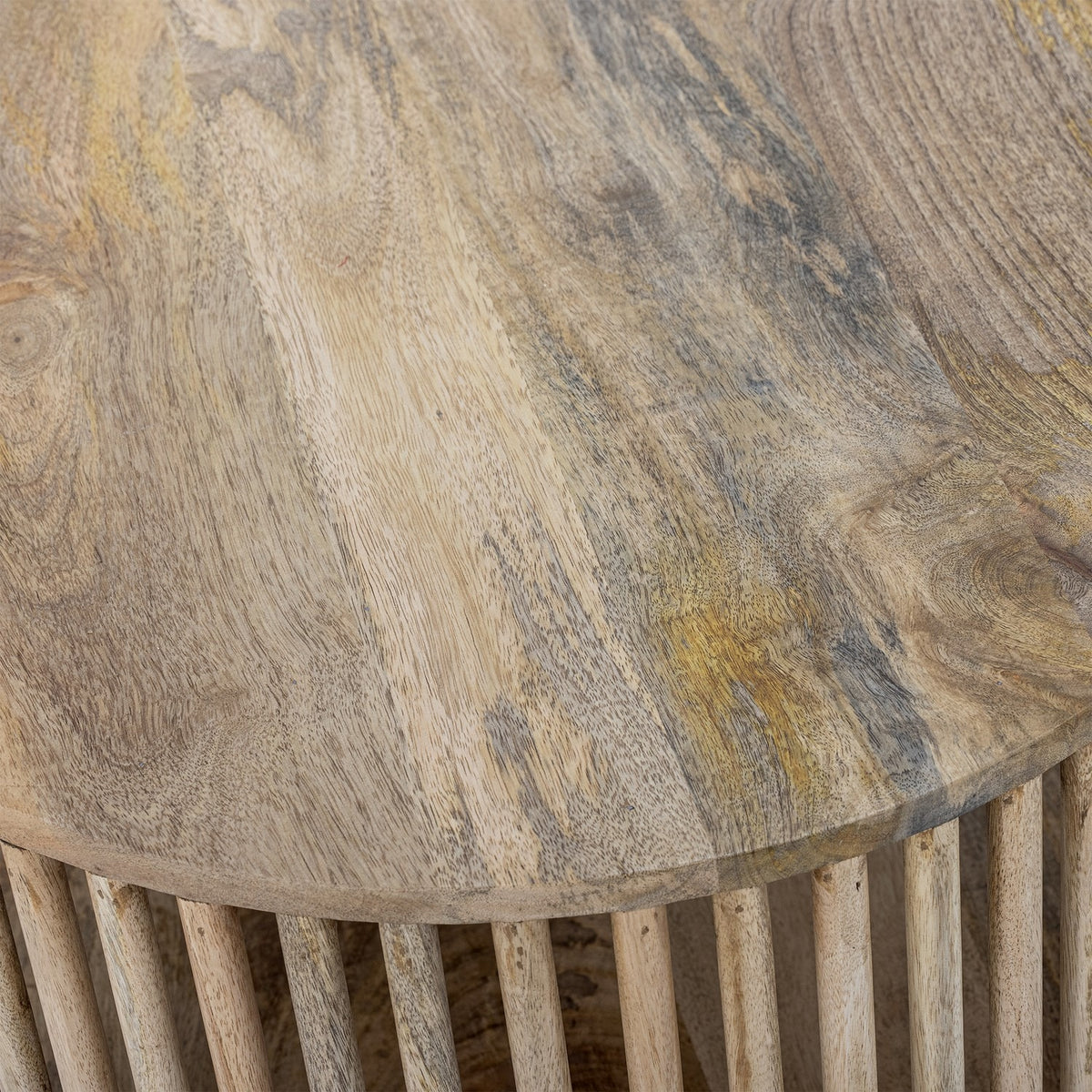 Sali Oval Wooden Coffee Table - Beige