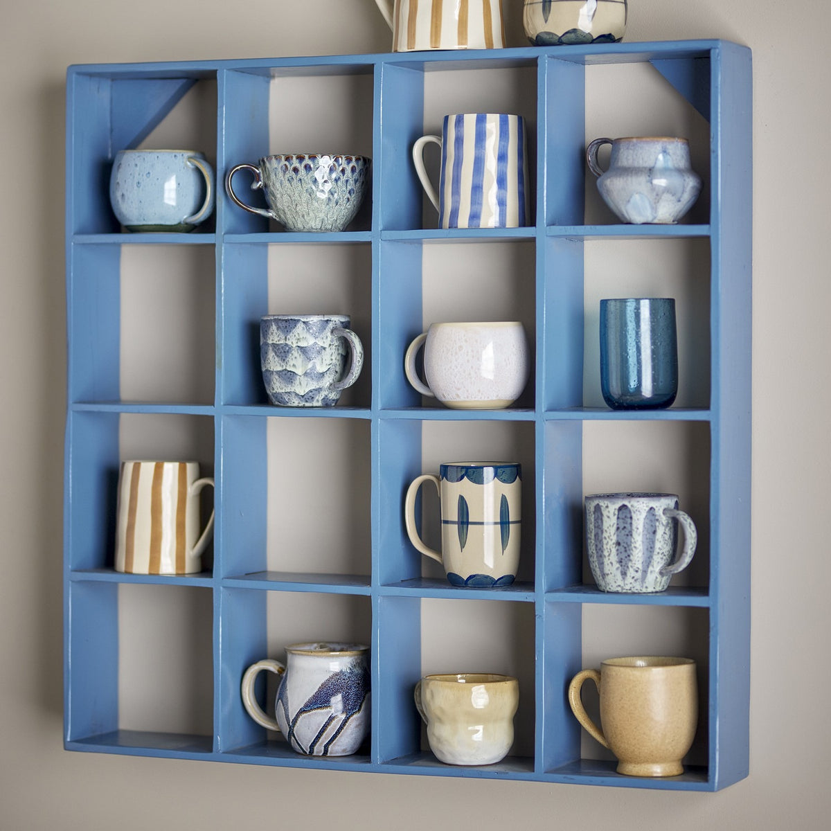 Bekka Wooden Wall Shelf - Blue