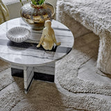 Rosito Striped Marble Coffee Table - White