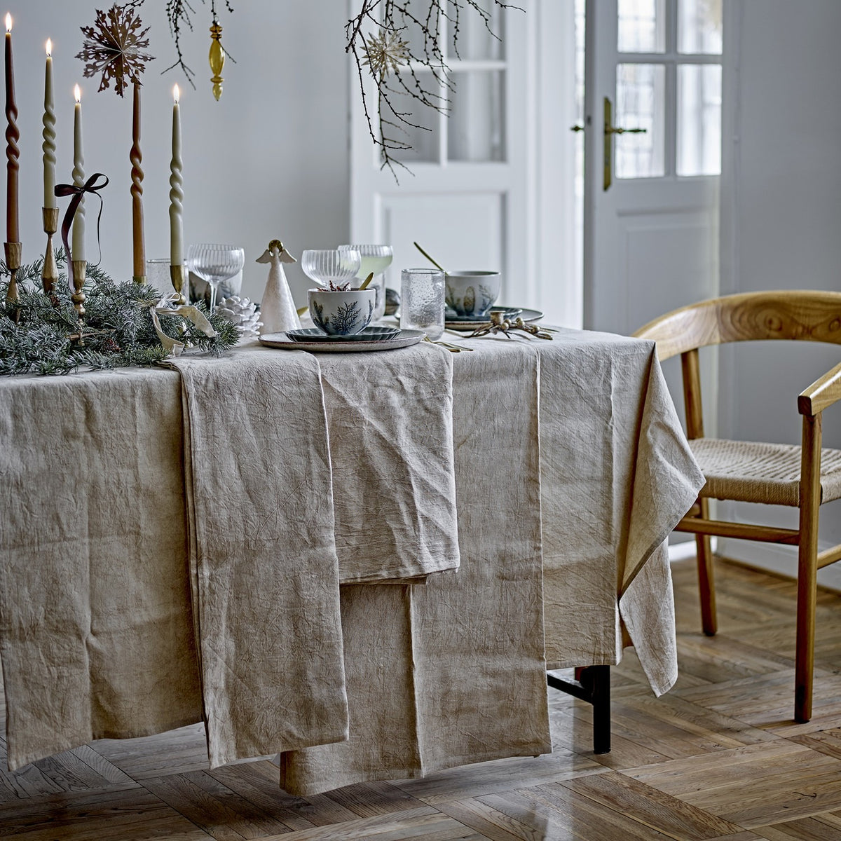 Terni Cotton & Linen Tablecloth 200x150cm - Natural