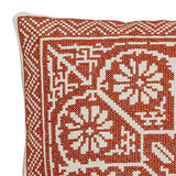 Madita Floral Cotton Cushion - Red