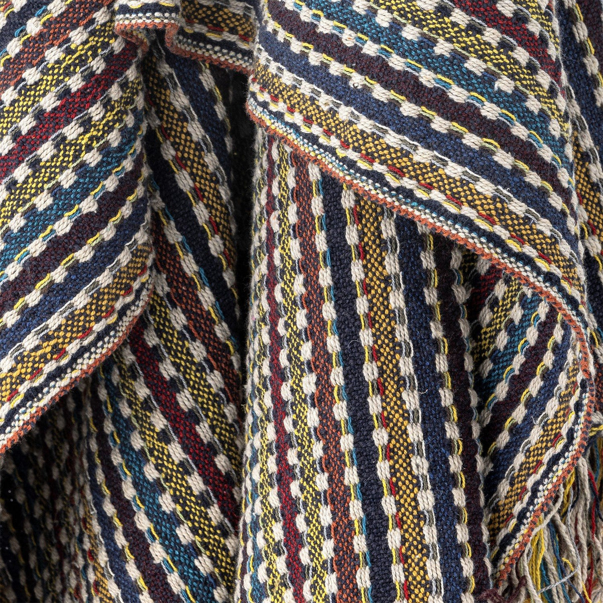 Lazzario Striped Cotton Throw - Multi