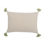 Lemon Striped Cotton Cushion - Yellow