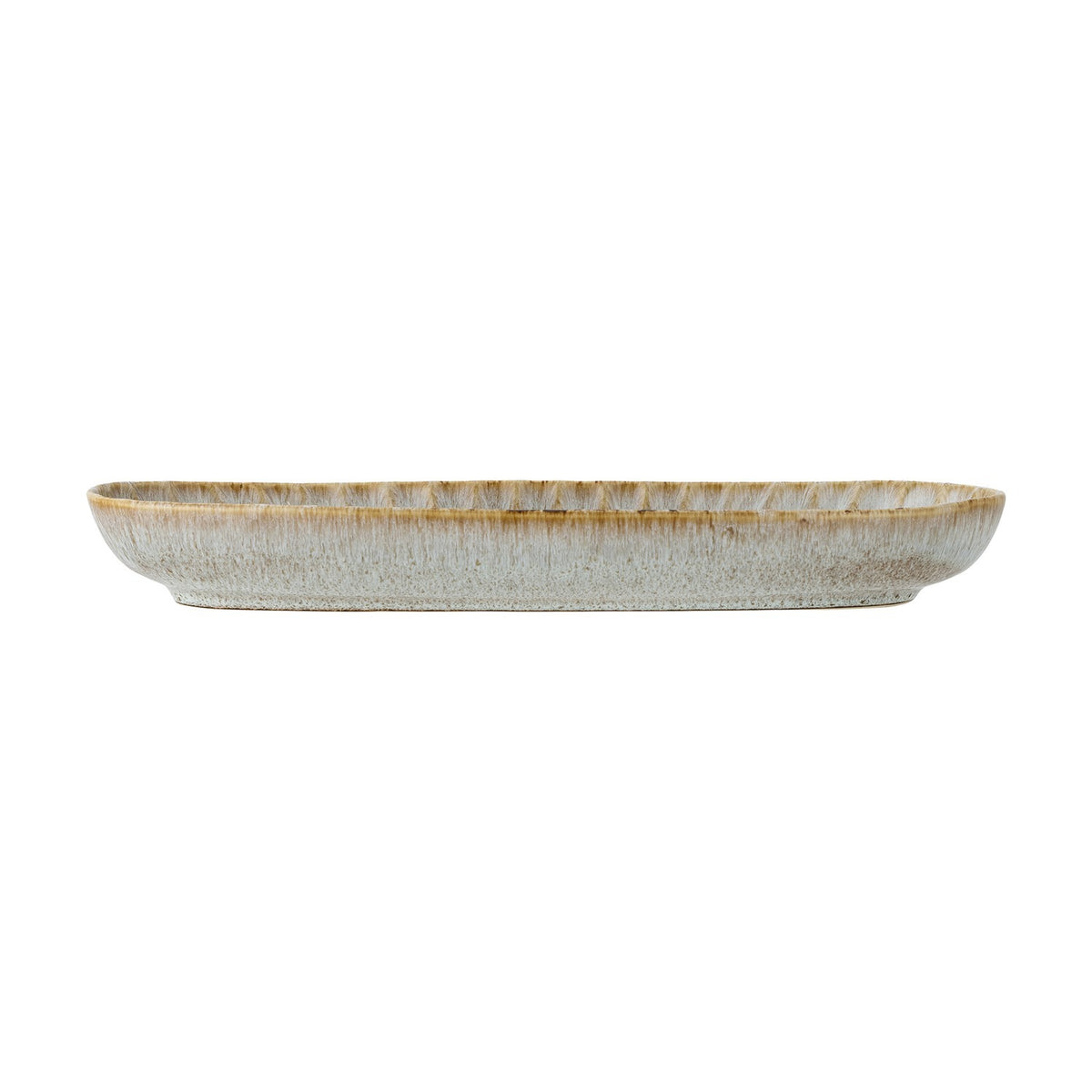 Fleur Stoneware Platter - Grey