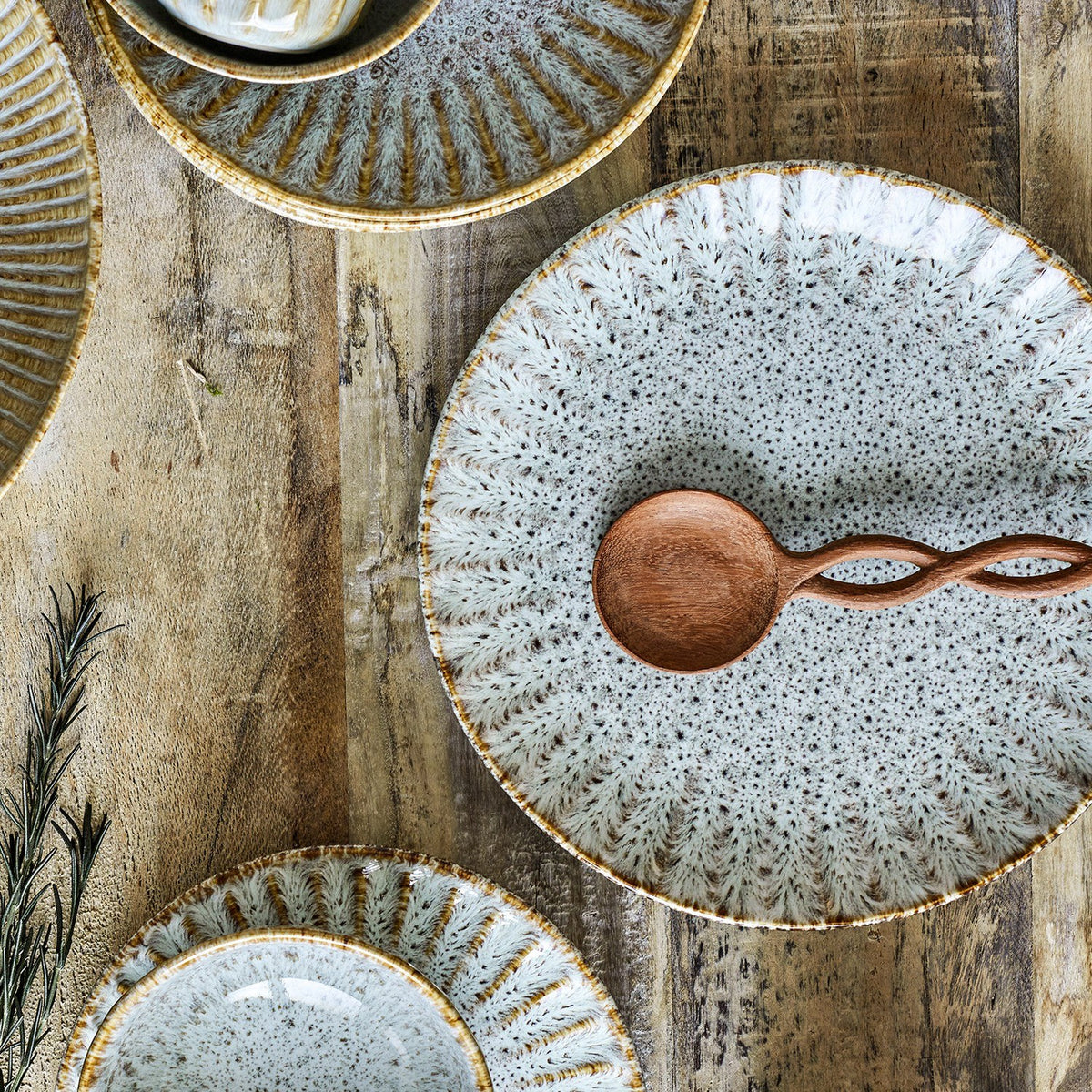 Fleur Stoneware Side Plate - Cream