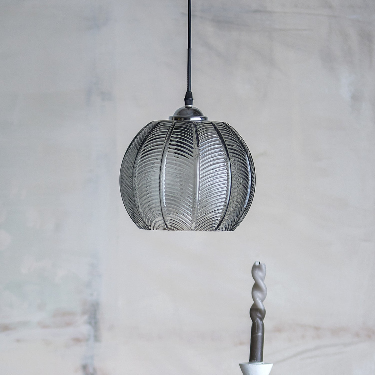 Adar Glass Pendant Light - Grey