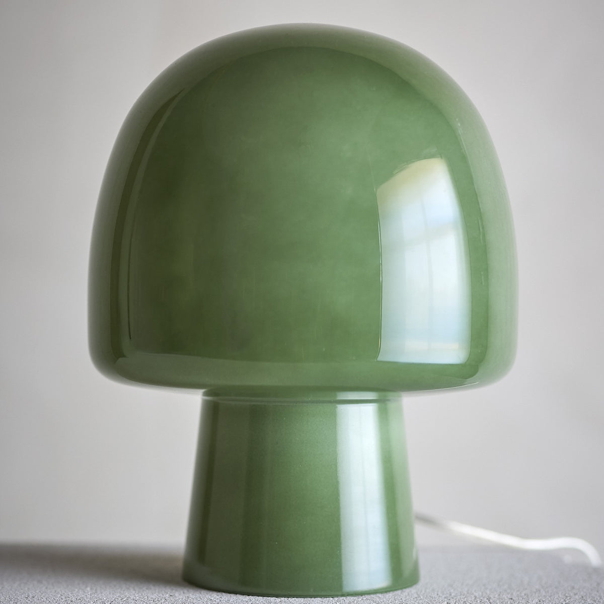 Paddy Mushroom Glass Table Lamp - Green