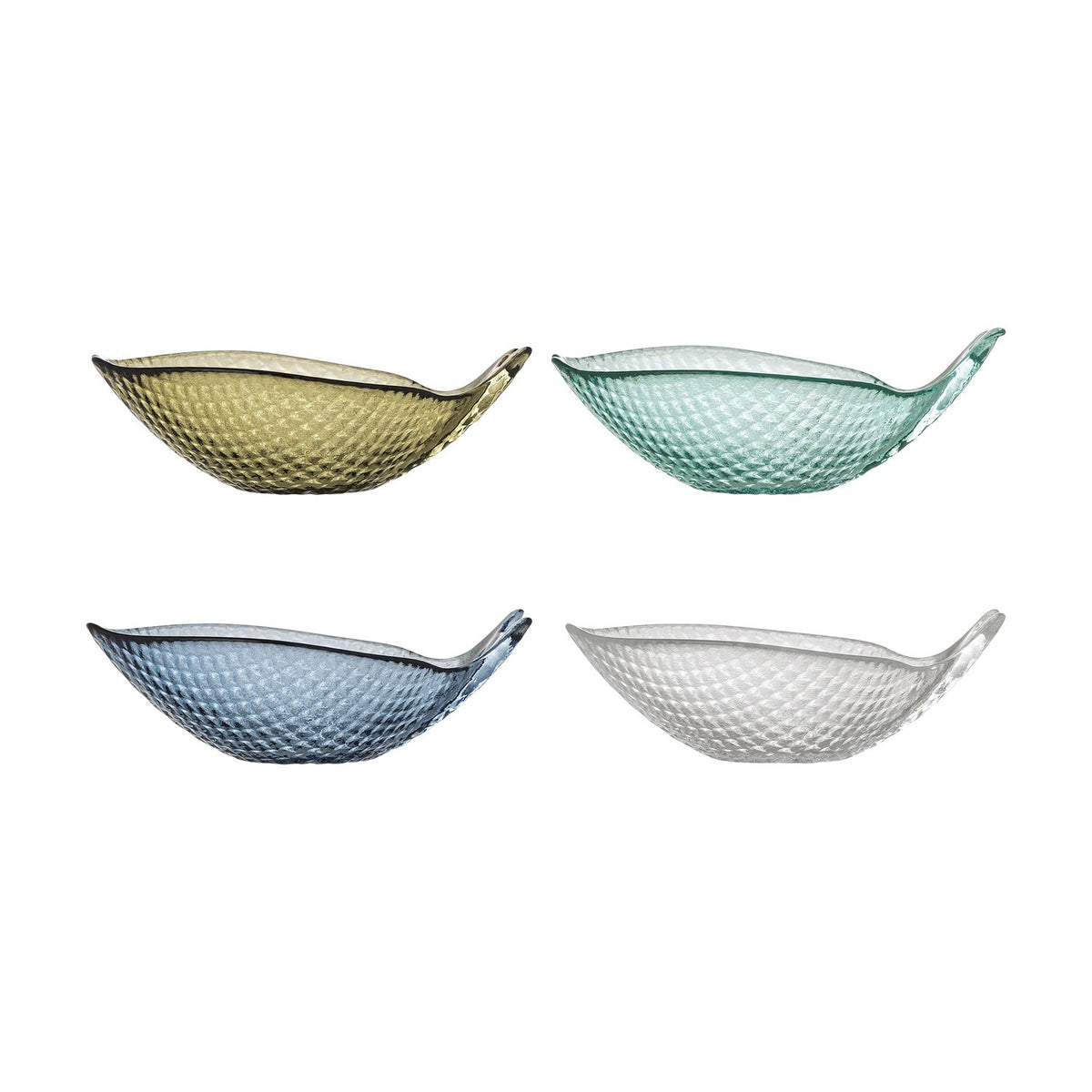 Yuta Fish Glass Bowls 14x10.5cm Set of 4 - Multi