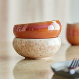 Roselyn Speckled Stoneware Bowls 14cm Set of 4 - Pink