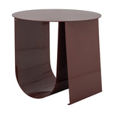 Cher Round Iron Side Table - Red