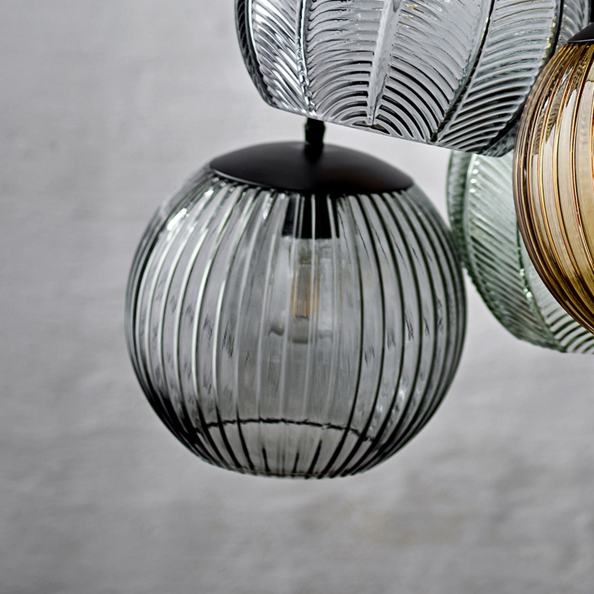 Sybia Glass Pendant Light - Grey