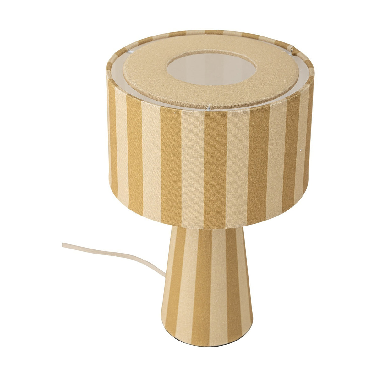 Emmie Striped Linen Table Lamp - Yellow