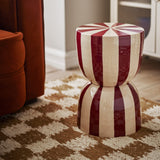 Vrea Striped Iron Side Table - Multi