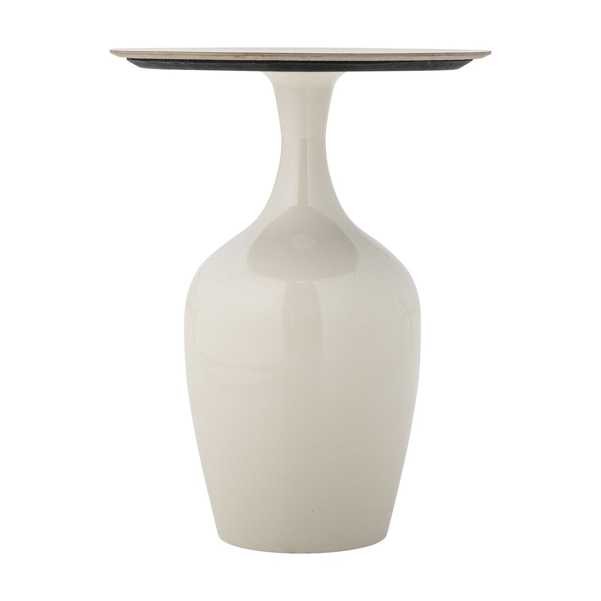 Lecco Round Iron Side Table - Cream