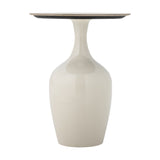Lecco Round Iron Side Table - Cream