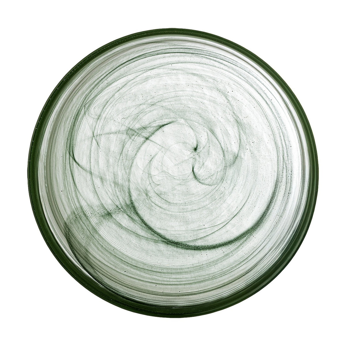 Amelie Marbled Glass Bowl 21.5cm - Green