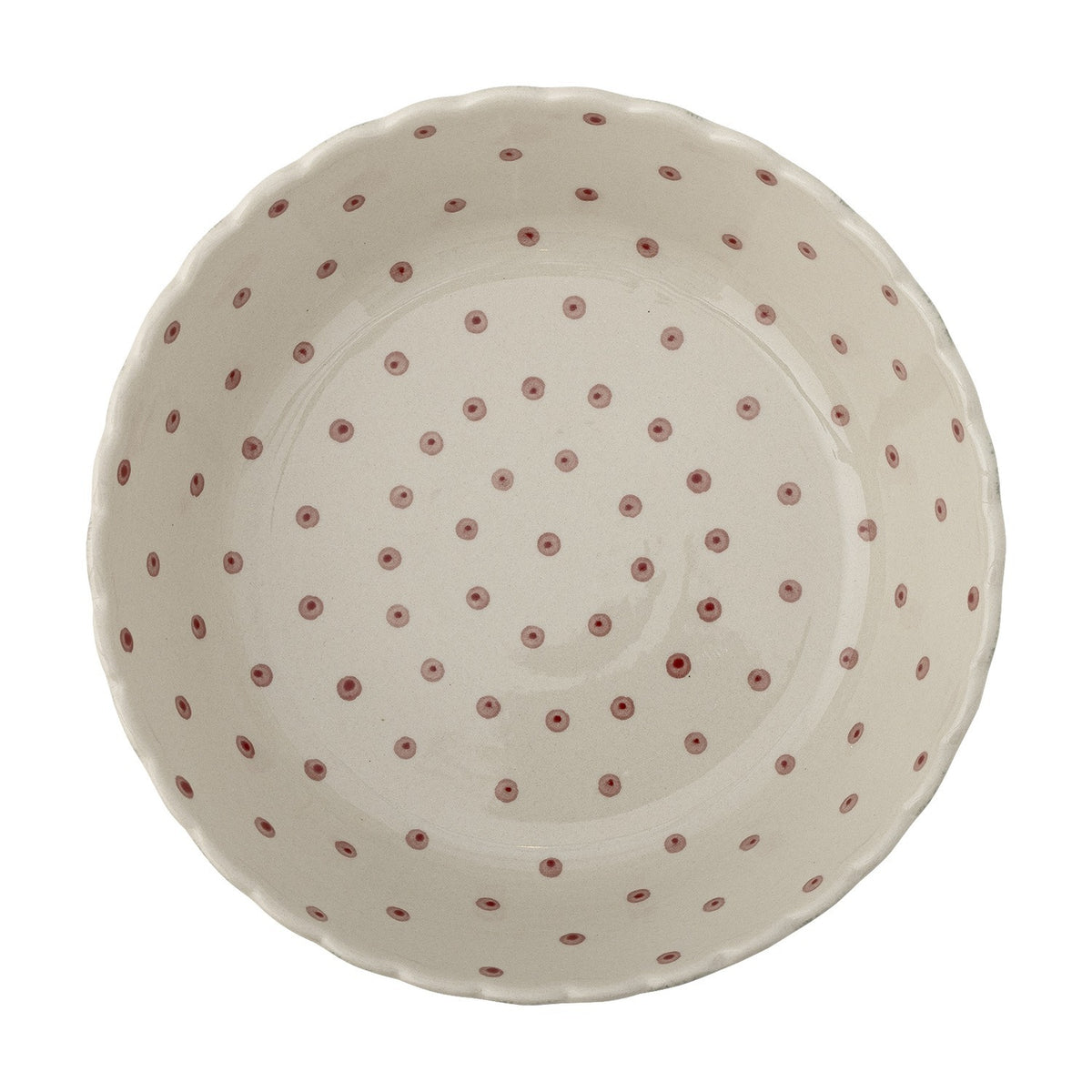 Chip Striped Stoneware Bowl 24cm - Cream