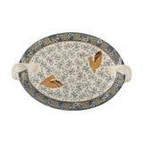 Hezha Stoneware Platter - Blue