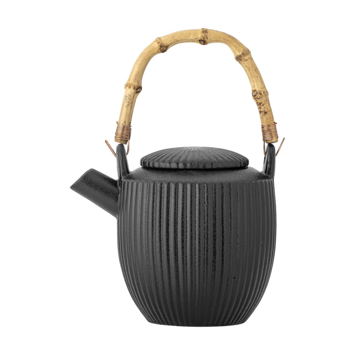 Neri Ribbed Stoneware Teapot 850ml - Black