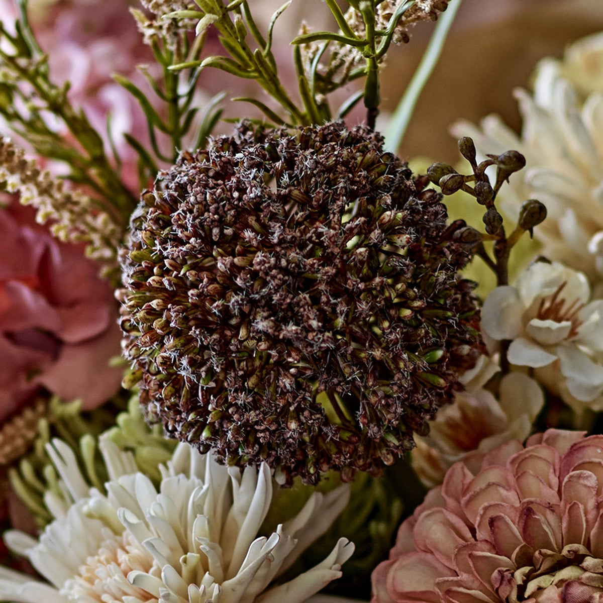 Allium Round Artificial Stem - Brown