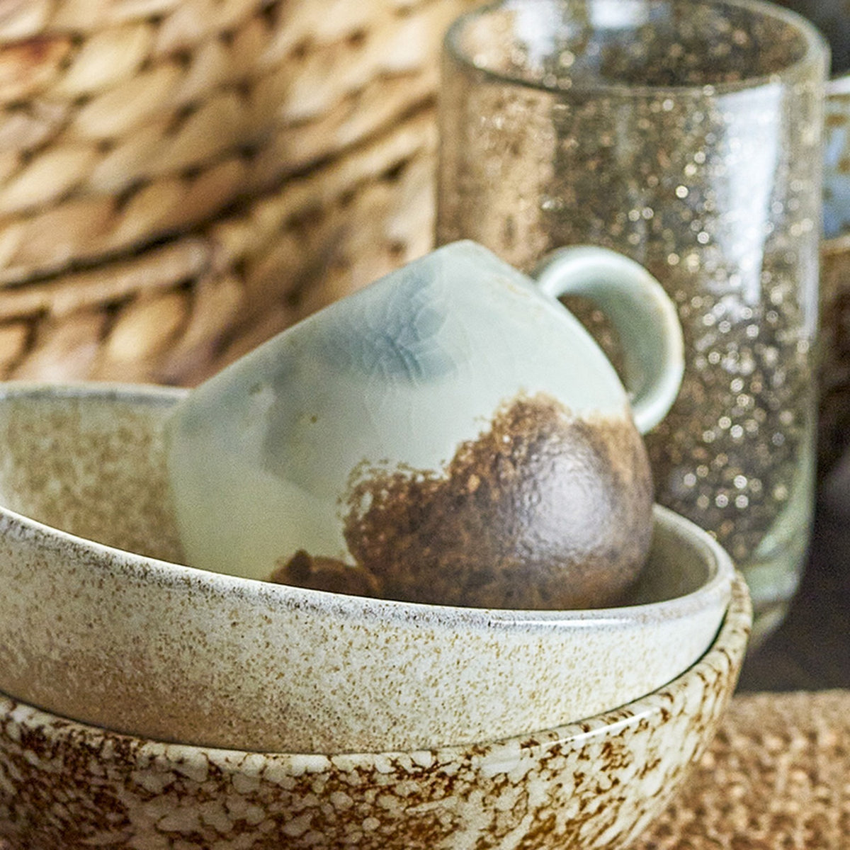 Paula Crackle Stoneware Cup 275ml - Grey