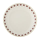 Jolly Heart Stoneware Christmas Plate - Cream